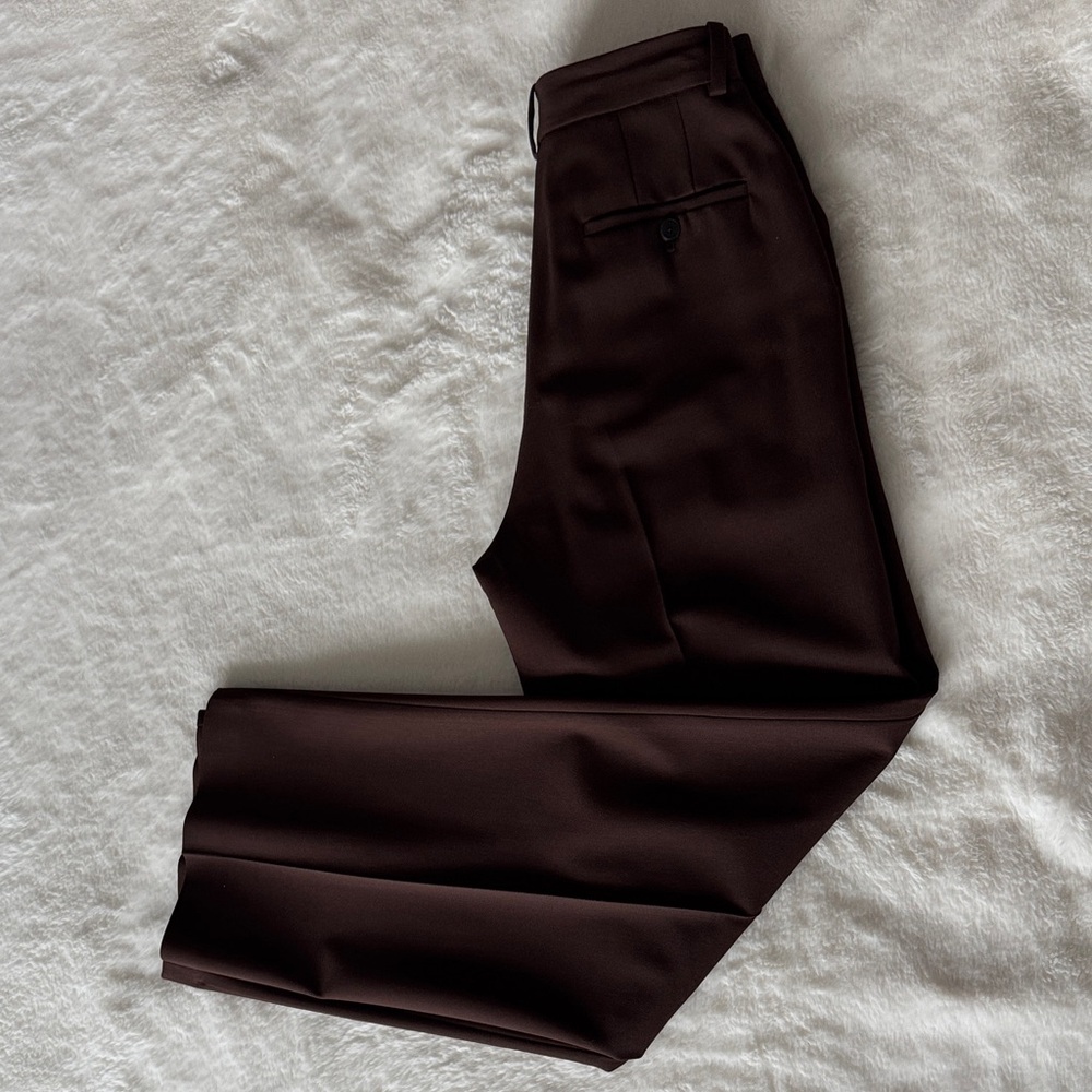Aritzia Deep Brown Tailored Trousers - Picture 4 of 6